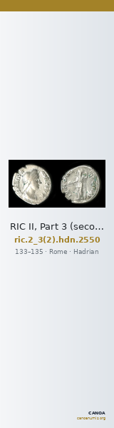 RIC II, Part 3 (second edition) Hadrian 2550 — CANOA
