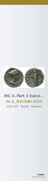 RIC II, Part 3 (second edition) Hadrian 2551 — CANOA