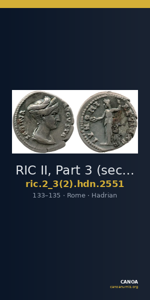 RIC II, Part 3 (second edition) Hadrian 2551 — CANOA