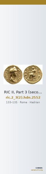 RIC II, Part 3 (second edition) Hadrian 2552 — CANOA