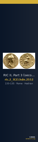 RIC II, Part 3 (second edition) Hadrian 2552 — CANOA