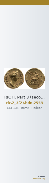 RIC II, Part 3 (second edition) Hadrian 2553 — CANOA