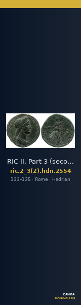 RIC II, Part 3 (second edition) Hadrian 2554 — CANOA