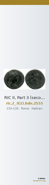 RIC II, Part 3 (second edition) Hadrian 2555 — CANOA