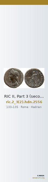 RIC II, Part 3 (second edition) Hadrian 2556 — CANOA