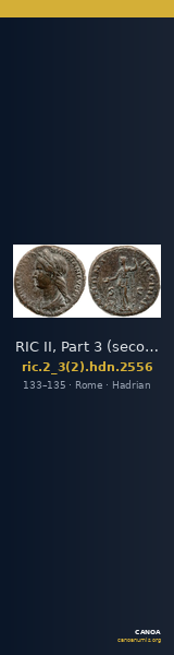 RIC II, Part 3 (second edition) Hadrian 2556 — CANOA