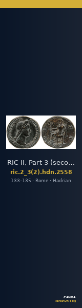 RIC II, Part 3 (second edition) Hadrian 2558 — CANOA