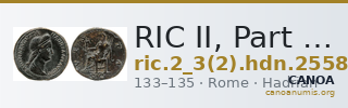 RIC II, Part 3 (second edition) Hadrian 2558 — CANOA
