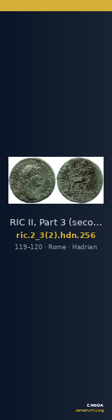 RIC II, Part 3 (second edition) Hadrian 256 — CANOA