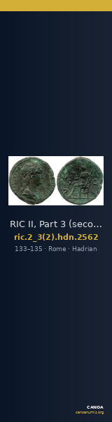RIC II, Part 3 (second edition) Hadrian 2562 — CANOA