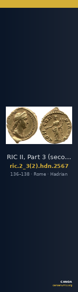 RIC II, Part 3 (second edition) Hadrian 2567 — CANOA