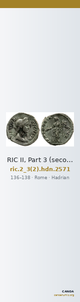 RIC II, Part 3 (second edition) Hadrian 2571 — CANOA