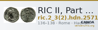 RIC II, Part 3 (second edition) Hadrian 2571 — CANOA