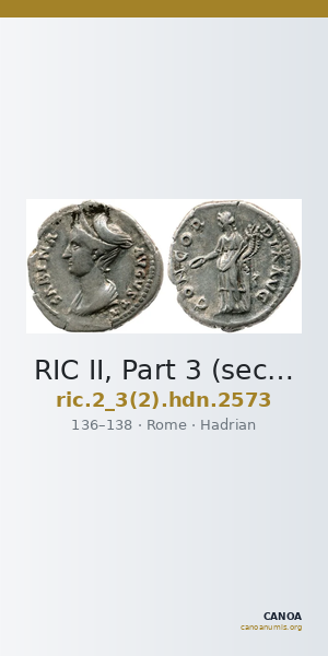 RIC II, Part 3 (second edition) Hadrian 2573 — CANOA