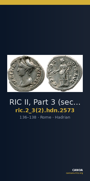 RIC II, Part 3 (second edition) Hadrian 2573 — CANOA