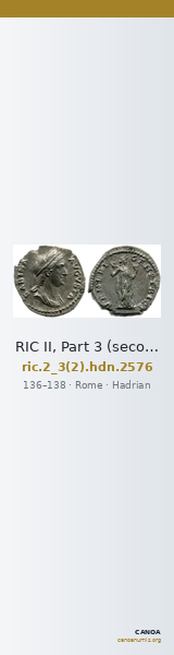 RIC II, Part 3 (second edition) Hadrian 2576 — CANOA