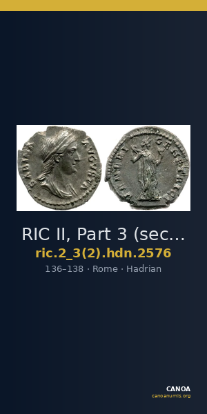 RIC II, Part 3 (second edition) Hadrian 2576 — CANOA