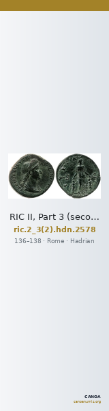 RIC II, Part 3 (second edition) Hadrian 2578 — CANOA