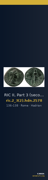 RIC II, Part 3 (second edition) Hadrian 2578 — CANOA