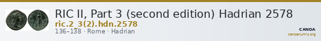 RIC II, Part 3 (second edition) Hadrian 2578 — CANOA