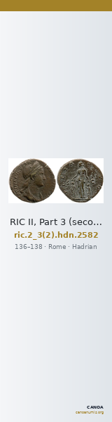 RIC II, Part 3 (second edition) Hadrian 2582 — CANOA