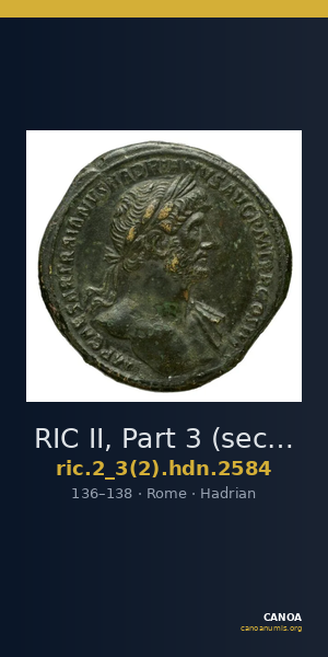 RIC II, Part 3 (second edition) Hadrian 2584 — CANOA