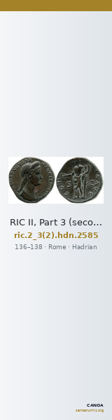 RIC II, Part 3 (second edition) Hadrian 2585 — CANOA