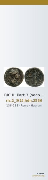 RIC II, Part 3 (second edition) Hadrian 2586 — CANOA