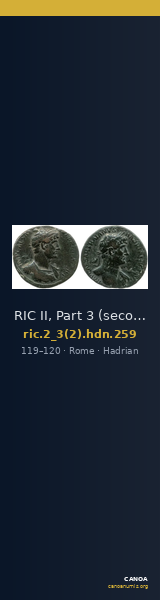 RIC II, Part 3 (second edition) Hadrian 259 — CANOA