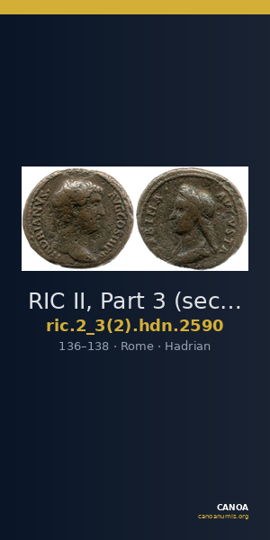 RIC II, Part 3 (second edition) Hadrian 2590 — CANOA