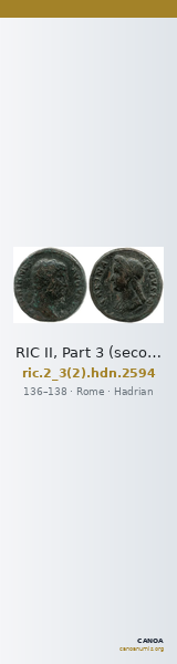 RIC II, Part 3 (second edition) Hadrian 2594 — CANOA