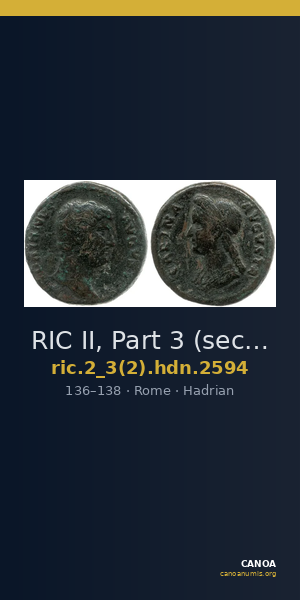 RIC II, Part 3 (second edition) Hadrian 2594 — CANOA