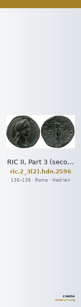 RIC II, Part 3 (second edition) Hadrian 2596 — CANOA