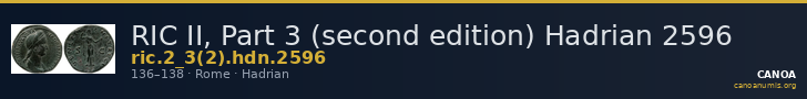 RIC II, Part 3 (second edition) Hadrian 2596 — CANOA