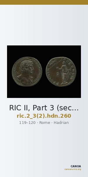 RIC II, Part 3 (second edition) Hadrian 260 — CANOA