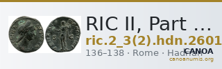 RIC II, Part 3 (second edition) Hadrian 2601 — CANOA