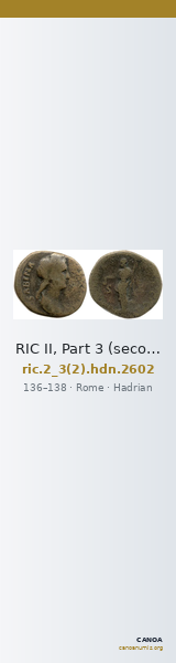 RIC II, Part 3 (second edition) Hadrian 2602 — CANOA