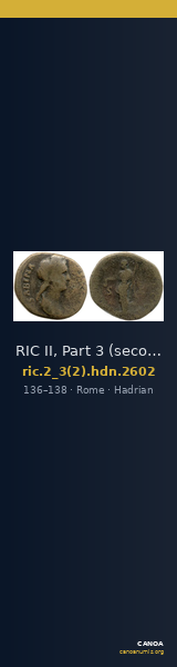 RIC II, Part 3 (second edition) Hadrian 2602 — CANOA