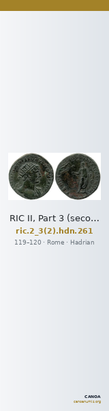RIC II, Part 3 (second edition) Hadrian 261 — CANOA