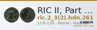 RIC II, Part 3 (second edition) Hadrian 261 — CANOA