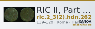 RIC II, Part 3 (second edition) Hadrian 262 — CANOA