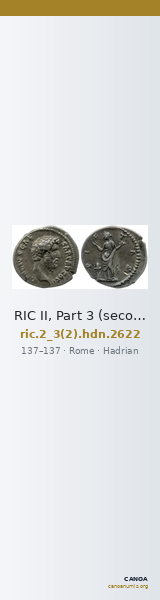 RIC II, Part 3 (second edition) Hadrian 2622 — CANOA