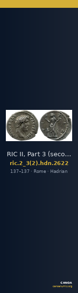 RIC II, Part 3 (second edition) Hadrian 2622 — CANOA