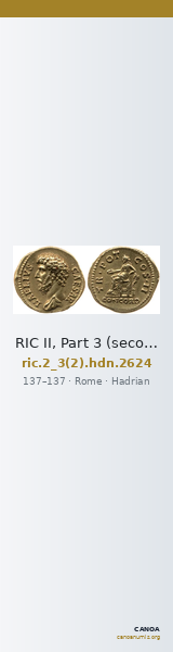 RIC II, Part 3 (second edition) Hadrian 2624 — CANOA
