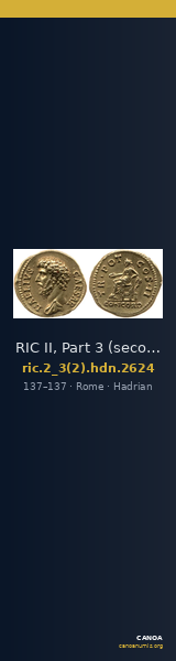 RIC II, Part 3 (second edition) Hadrian 2624 — CANOA
