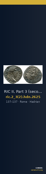 RIC II, Part 3 (second edition) Hadrian 2625 — CANOA