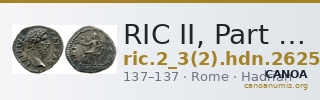 RIC II, Part 3 (second edition) Hadrian 2625 — CANOA