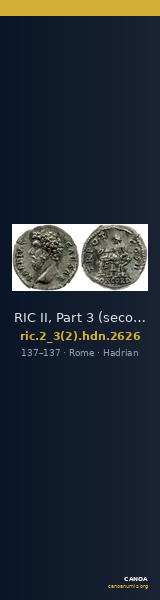 RIC II, Part 3 (second edition) Hadrian 2626 — CANOA
