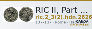 RIC II, Part 3 (second edition) Hadrian 2626 — CANOA