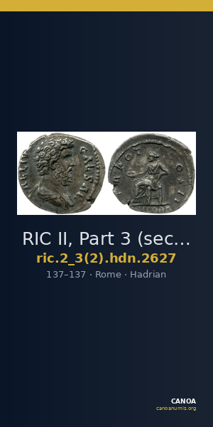 RIC II, Part 3 (second edition) Hadrian 2627 — CANOA